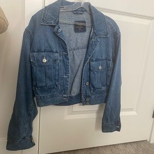 Oversized Cropped Denim Jacket